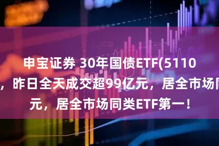 申宝证券 30年国债ETF(511090)红盘蓄势，昨日全天成交超99亿元，居全市场同类ETF第一！